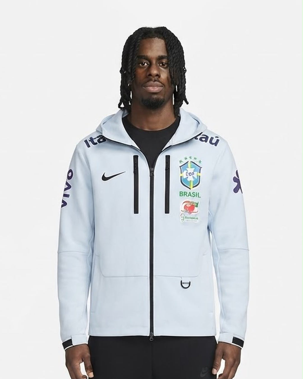 Veste à capuche Brésil – Bleu ciel