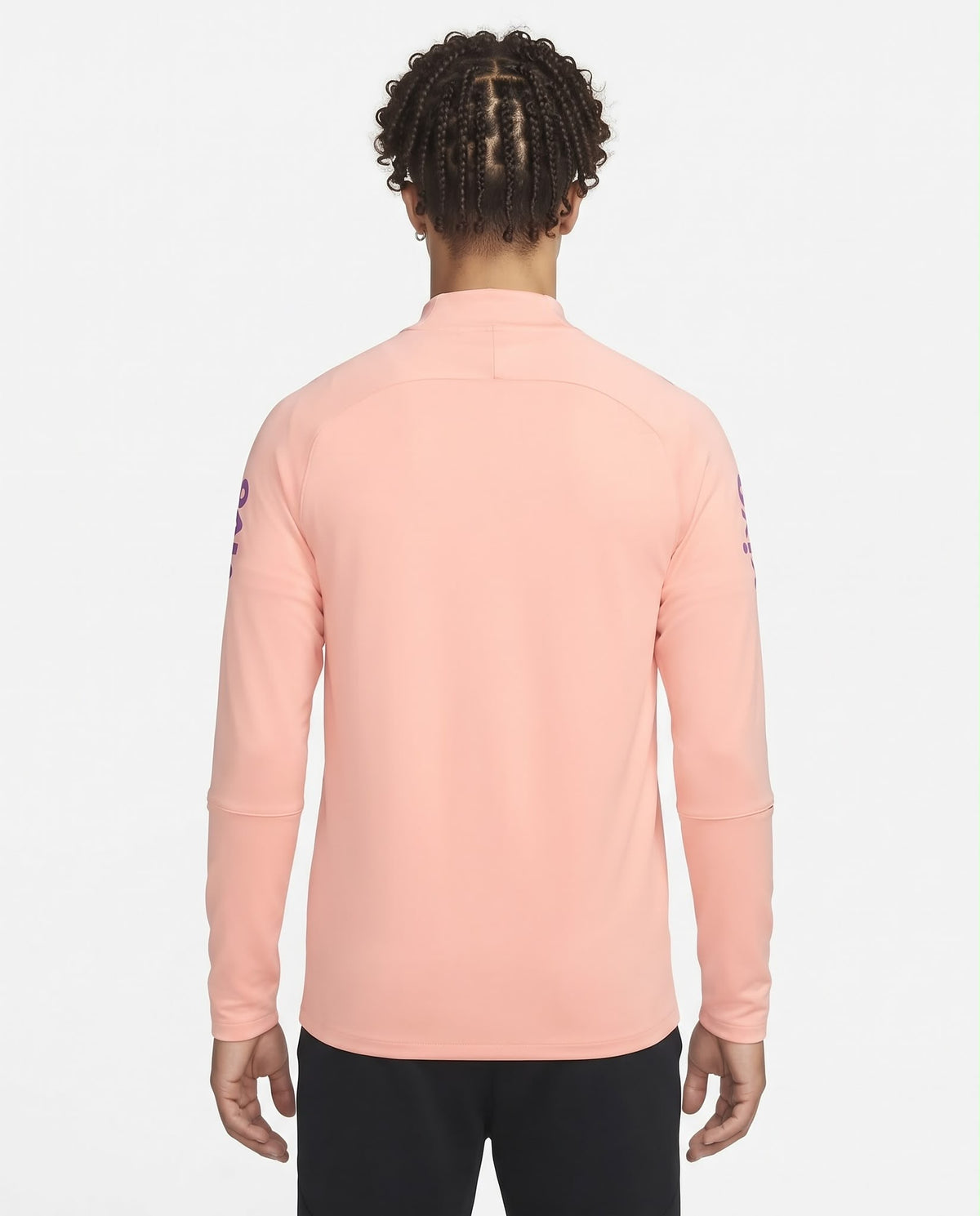 Haut d'entraînement demi-zip Brésil – Rose saumon