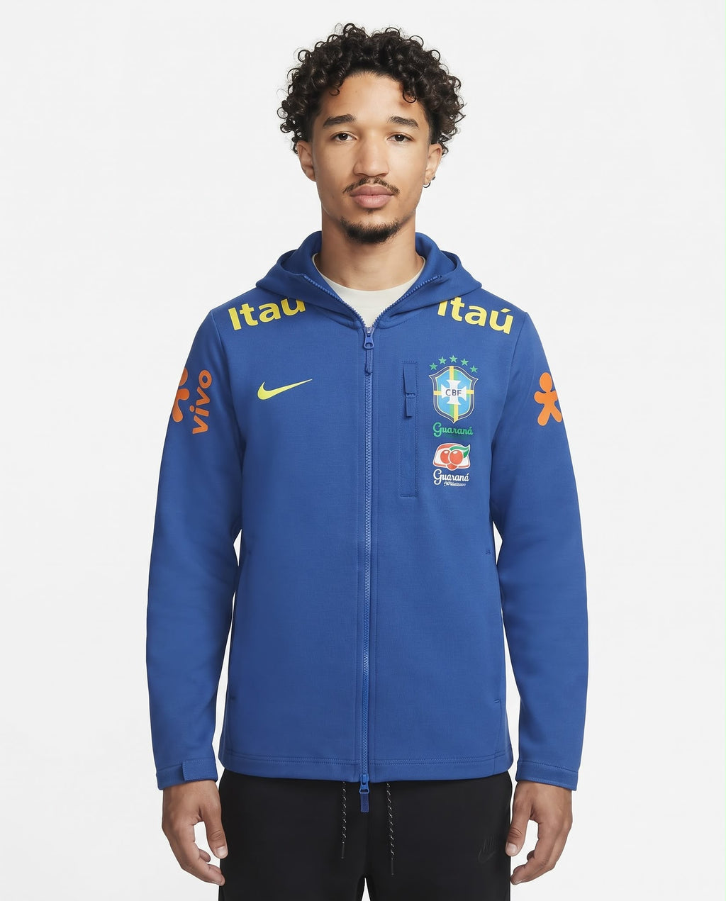 Veste à capuche Brésil – Bleu royal