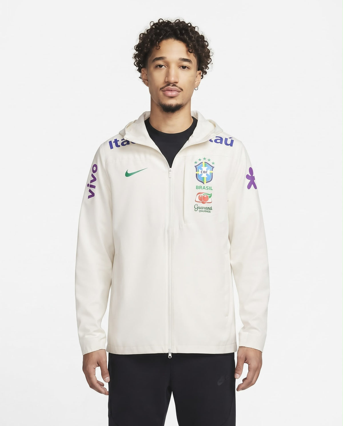 Veste à capuche Brésil – Blanc crème
