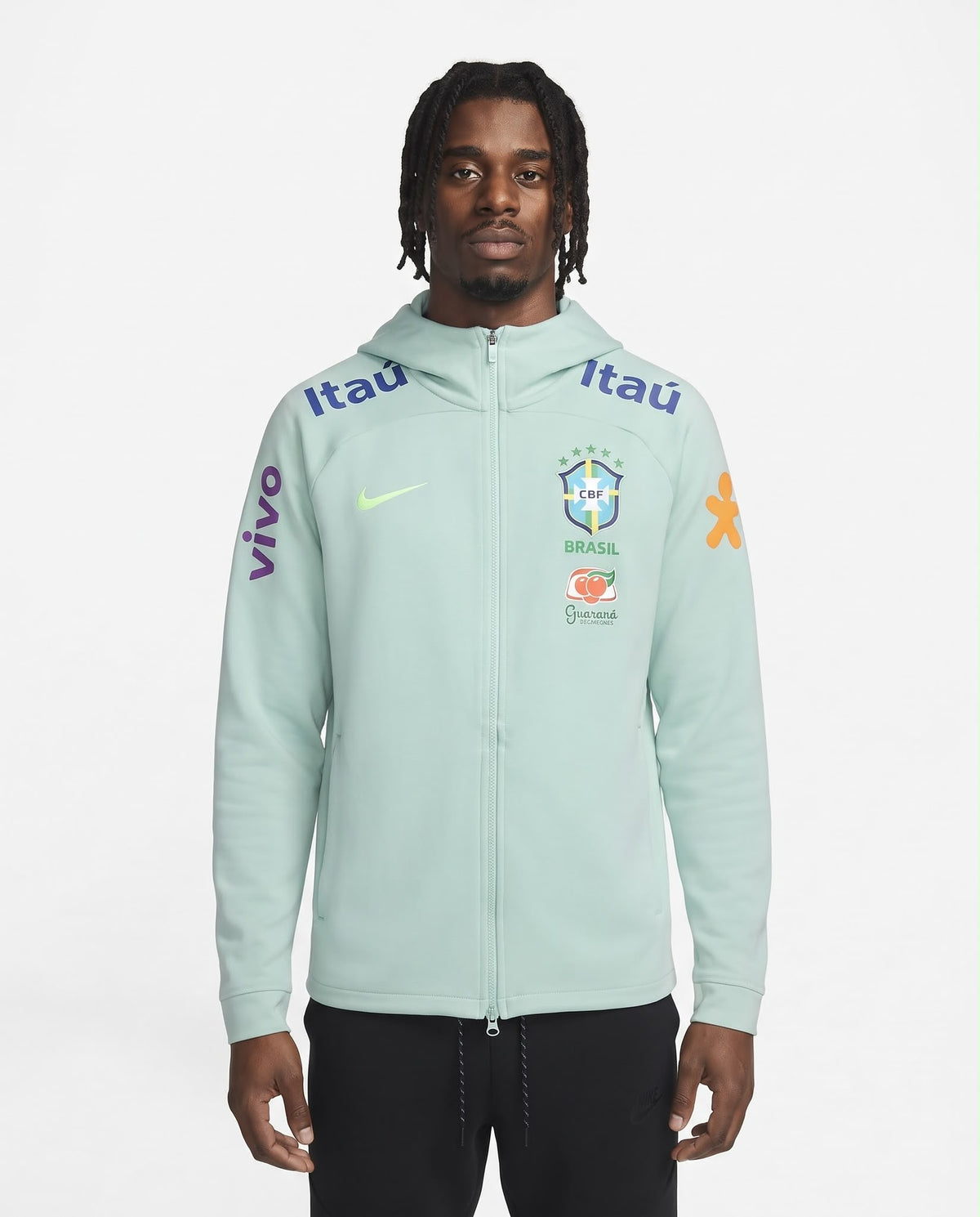 Veste à capuche Brésil – Vert menthe